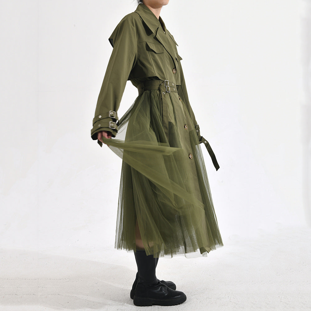 "K-Chic Mesh Greenery Windbreaker"