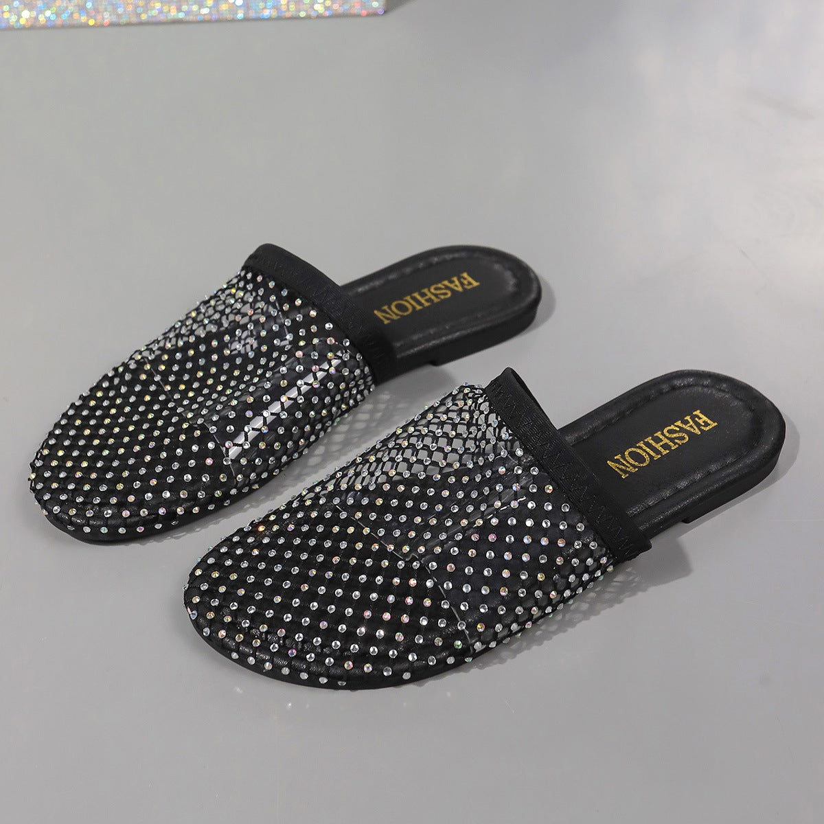 Hollow-toe Transparent Sandals With Rhinestones Summer Fashion sandal