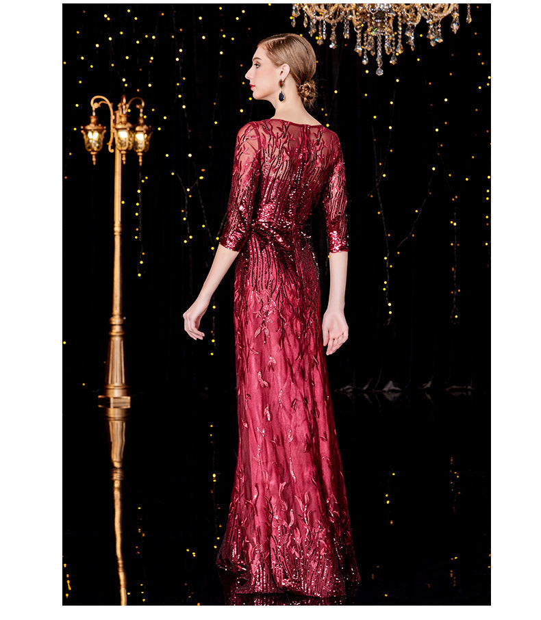 High quality luxury Elegant Long Banquet Evening Dress
