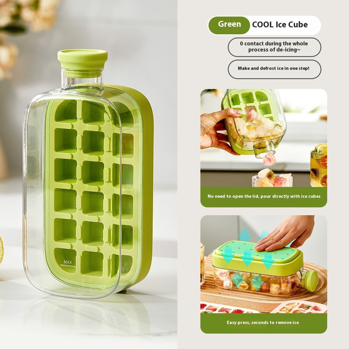 One-Click Molding Cooling Cup,Instant Ice Maker,,Straw Included,Curling Mold,Portable & Stylish Chilled Drink