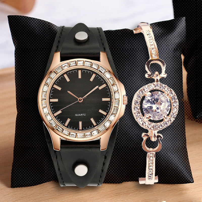 "DazzleLux Diamond Bracelet Watch"