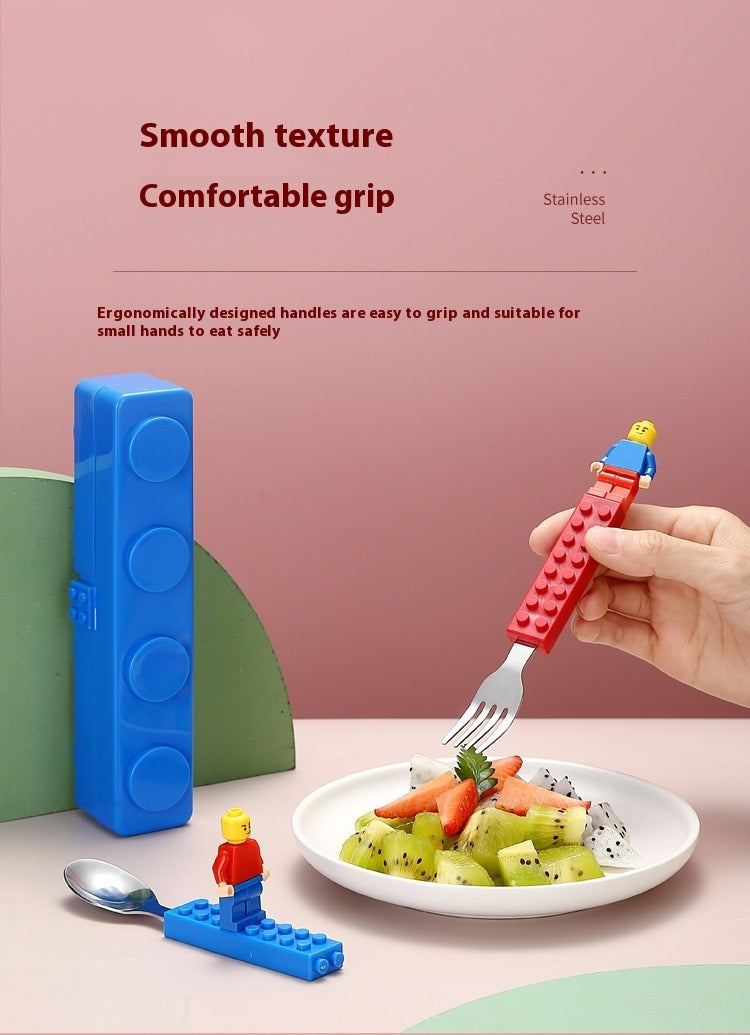 Creative Baby Stainless Steel Tableware Portable Spork Suit