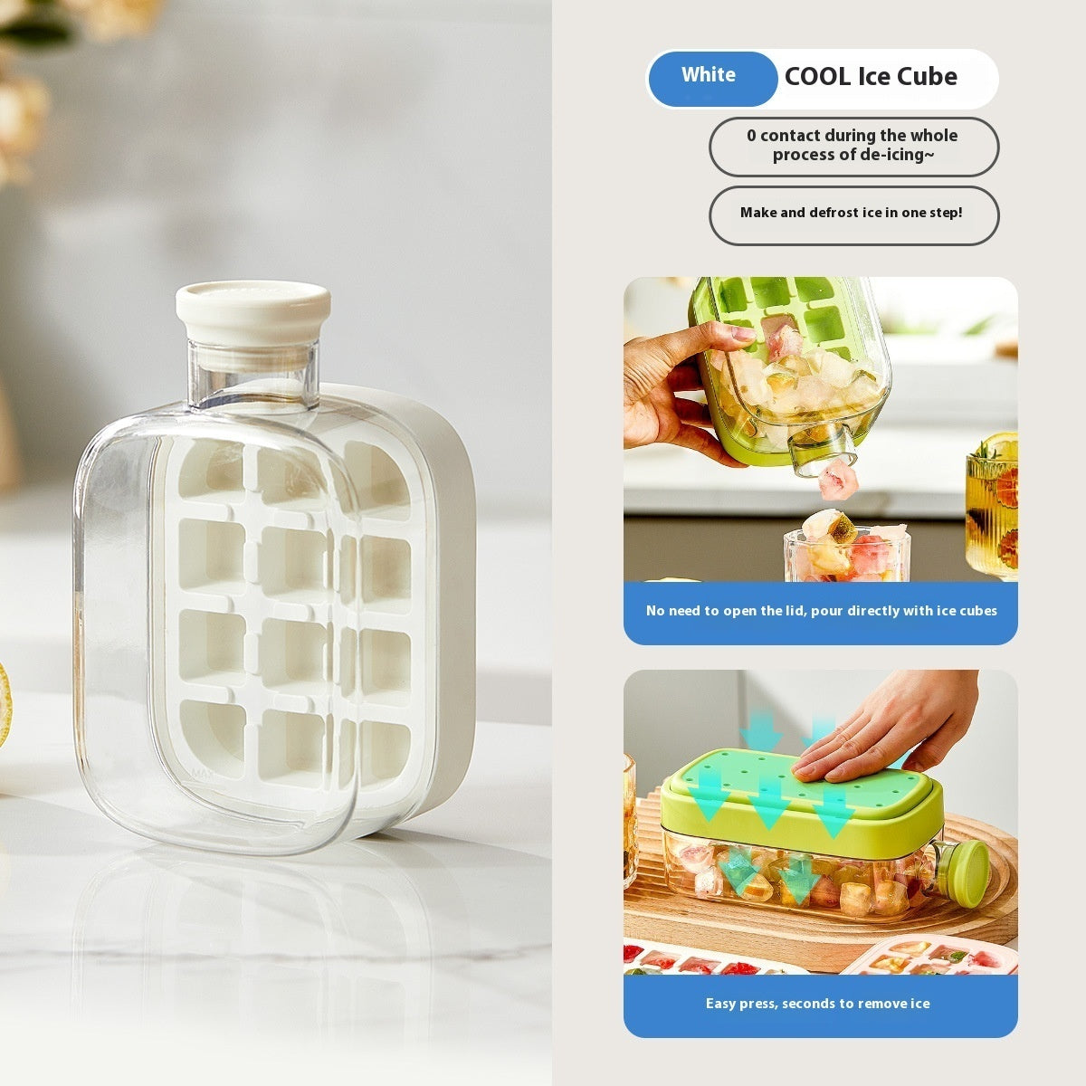 One-Click Molding Cooling Cup,Instant Ice Maker,,Straw Included,Curling Mold,Portable & Stylish Chilled Drink