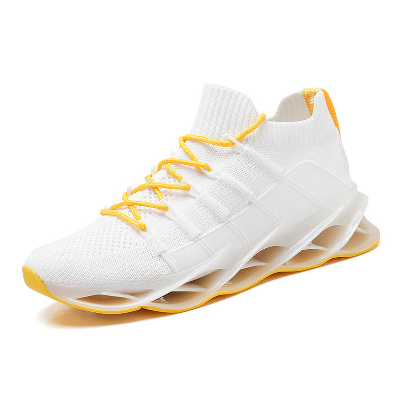 Men's Casual Sneakers With Mesh Thick-soled Mesh Fly Woven Blade