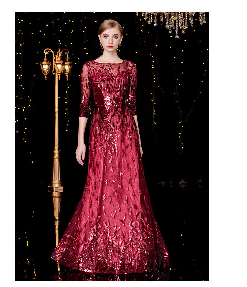 High quality luxury Elegant Long Banquet Evening Dress