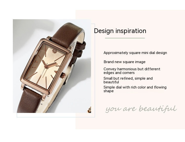 "Vintage Square Chic Women's Timepiece"