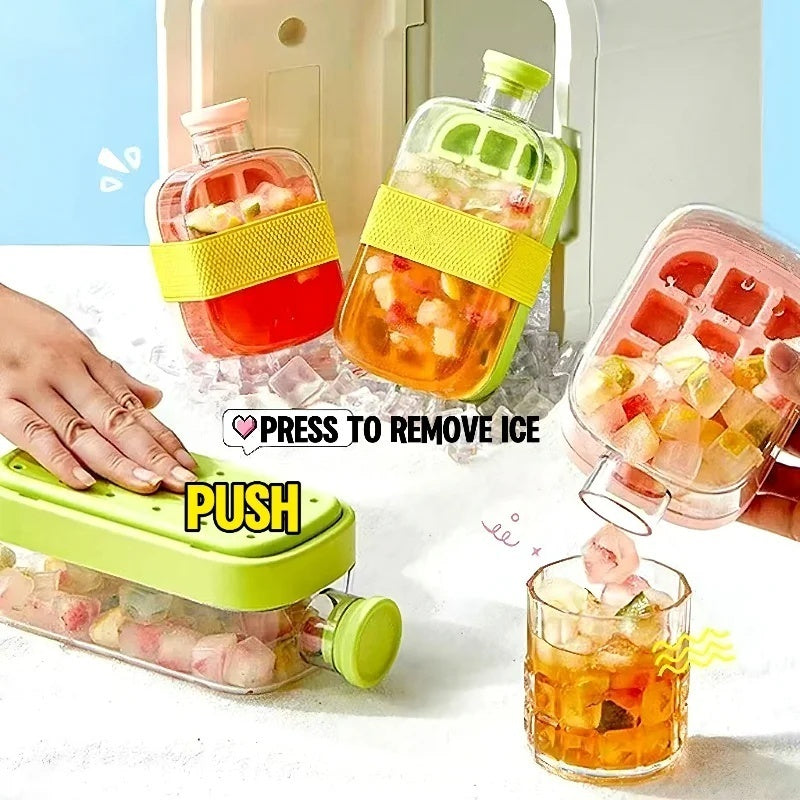 One-Click Molding Cooling Cup,Instant Ice Maker,,Straw Included,Curling Mold,Portable & Stylish Chilled Drink