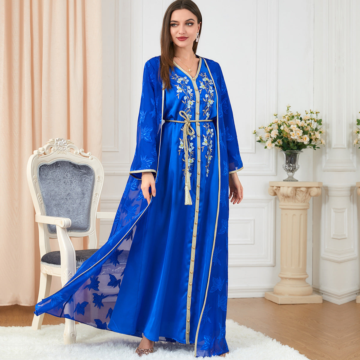 Robes V-neck Suit Dress