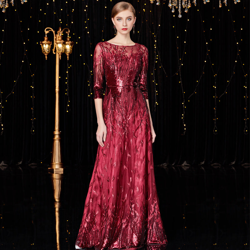 High quality luxury Elegant Long Banquet Evening Dress