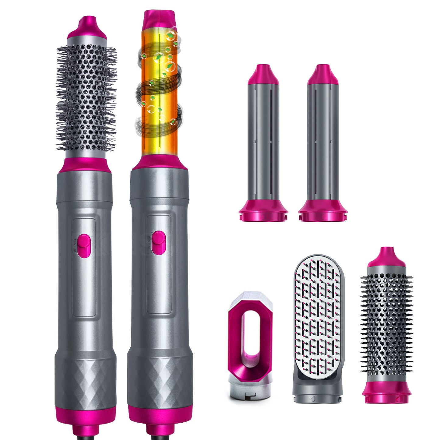 Five-in-one Hot Air Comb Multi-function Anion Blowing Combs Automatic Curler Straight Hair Dryer