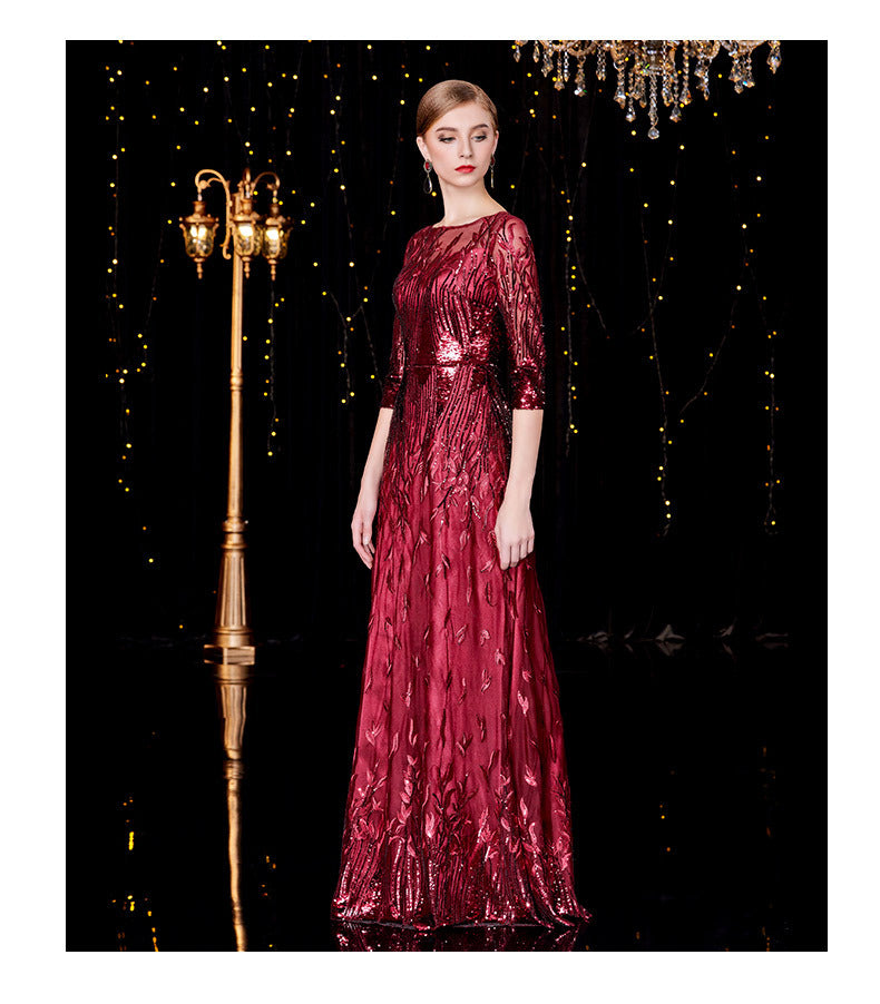 High quality luxury Elegant Long Banquet Evening Dress