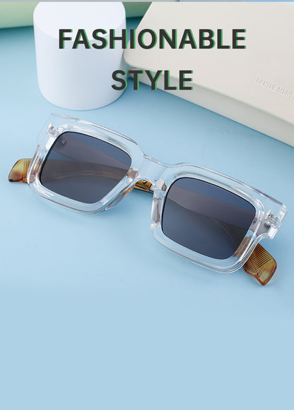 Retro Square Frame Sun Block Sunglasses