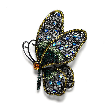 Rhinestone Butterfly Brooch Female Graceful And Fashionable Coat Pin