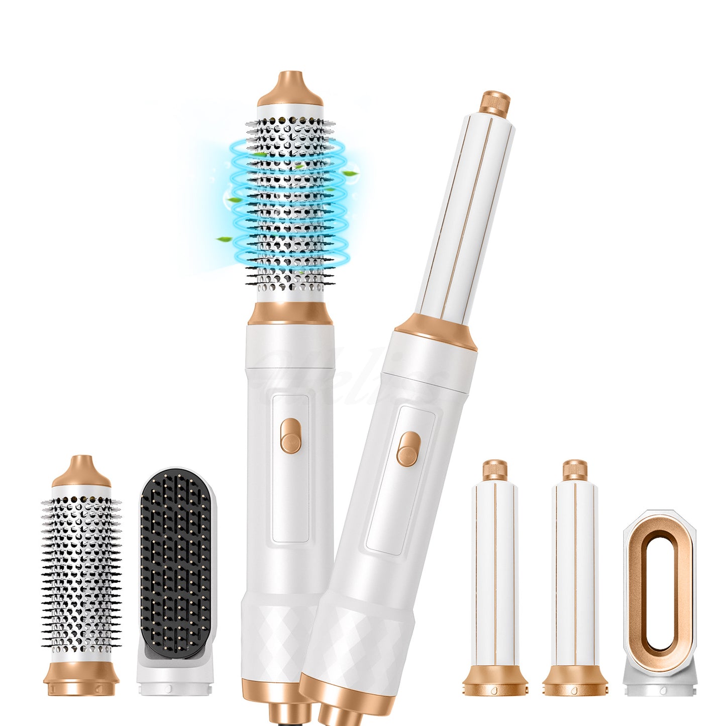 Five-in-one Hot Air Comb Multi-function Anion Blowing Combs Automatic Curler Straight Hair Dryer