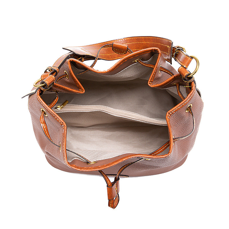 Drawstring Fashion Large-capacity Bucket Bag