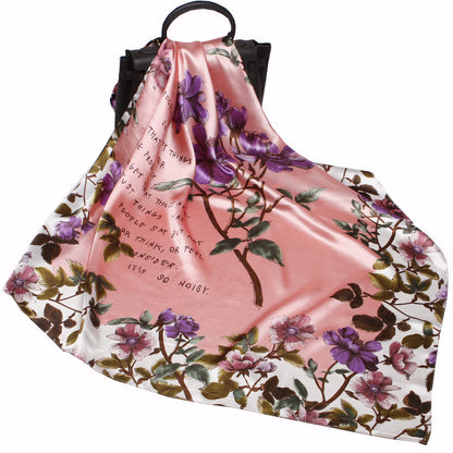 Imitation Silk Printed Floral Headscarf