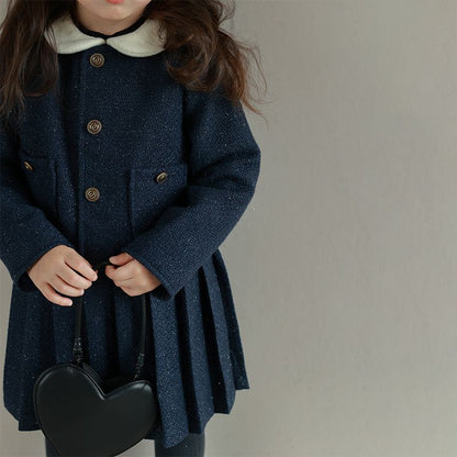 Girls' Dress Short Coat Two-piece Set