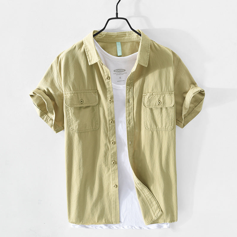 Casual Cotton Short-sleeved Shirt