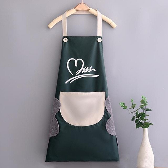 Fashion Home Smock Kitchen Hand Wipe Antifouling Apron