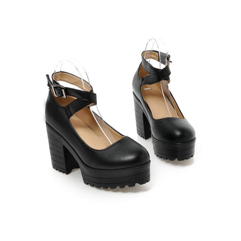 Chunky Heel Platform High Shoes