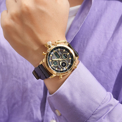 Quartz European Style Leather Watch Fashion Men's Watch