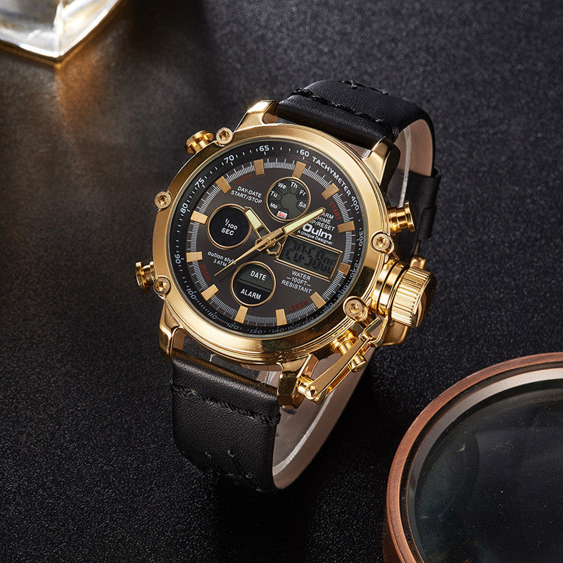 Quartz European Style Leather Watch Fashion Men's Watch