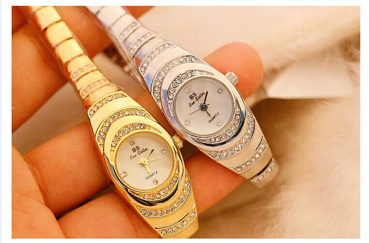 Ladies Gold Watch Diamond Wristwatch