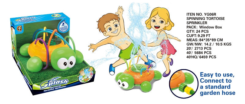 Cross-Border Hot Sale Rotating Outdoor Sprinkler Turtle Sprinkler Toy Bathroom Water Bathing Baby Bath Toy Wholesale