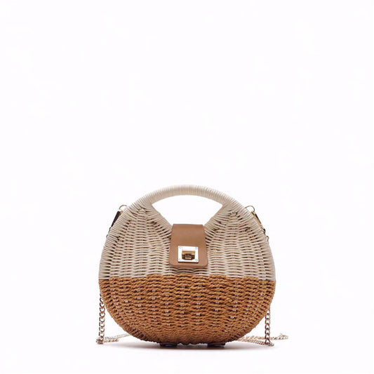 Rattan Woven Bag Single Shoulder Handbag