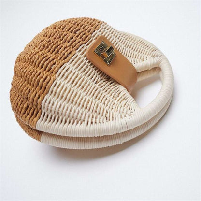 Rattan Woven Bag Single Shoulder Handbag