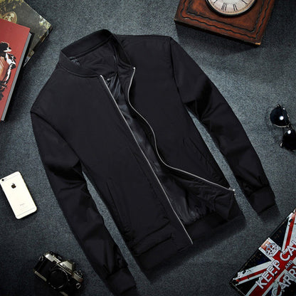 "Urban Edge: Modern Elegance Black Bomber Jacket"