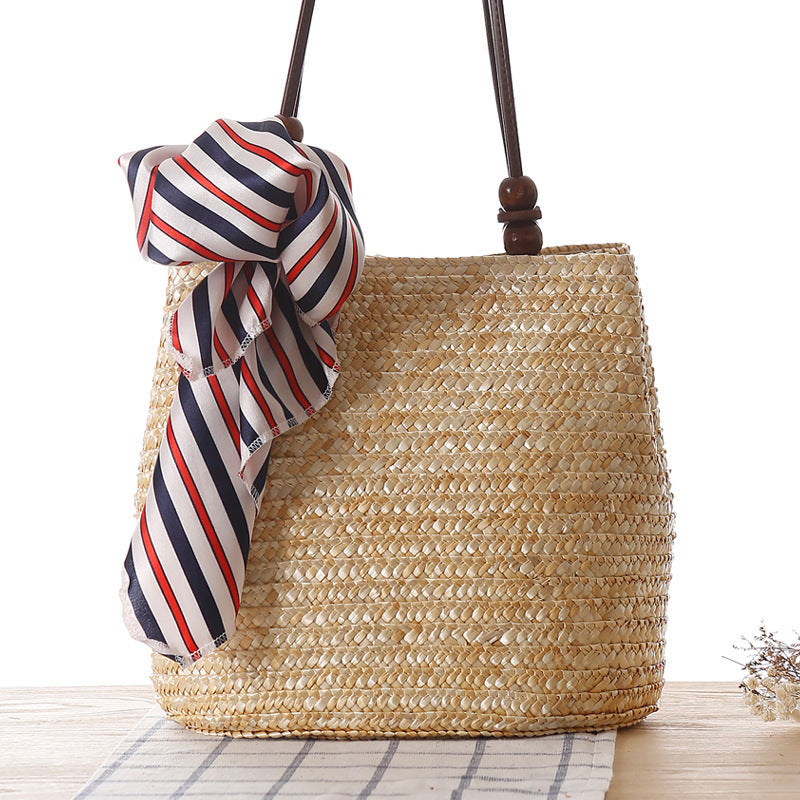 One-shoulder Straw Bag Women Bag Seaside Vacation Woven Bag Straw Bag Beach Bag