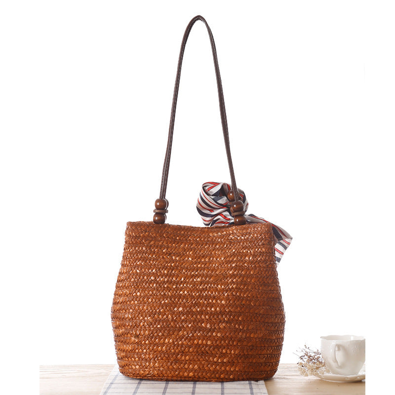 One-shoulder Straw Bag Women Bag Seaside Vacation Woven Bag Straw Bag Beach Bag