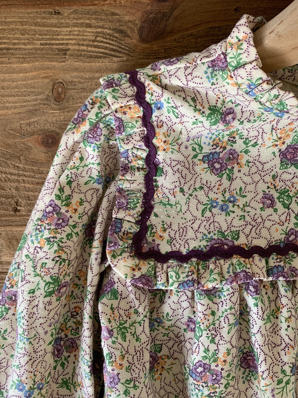 Kids' Purple Floral Romper Baby Girl Dress