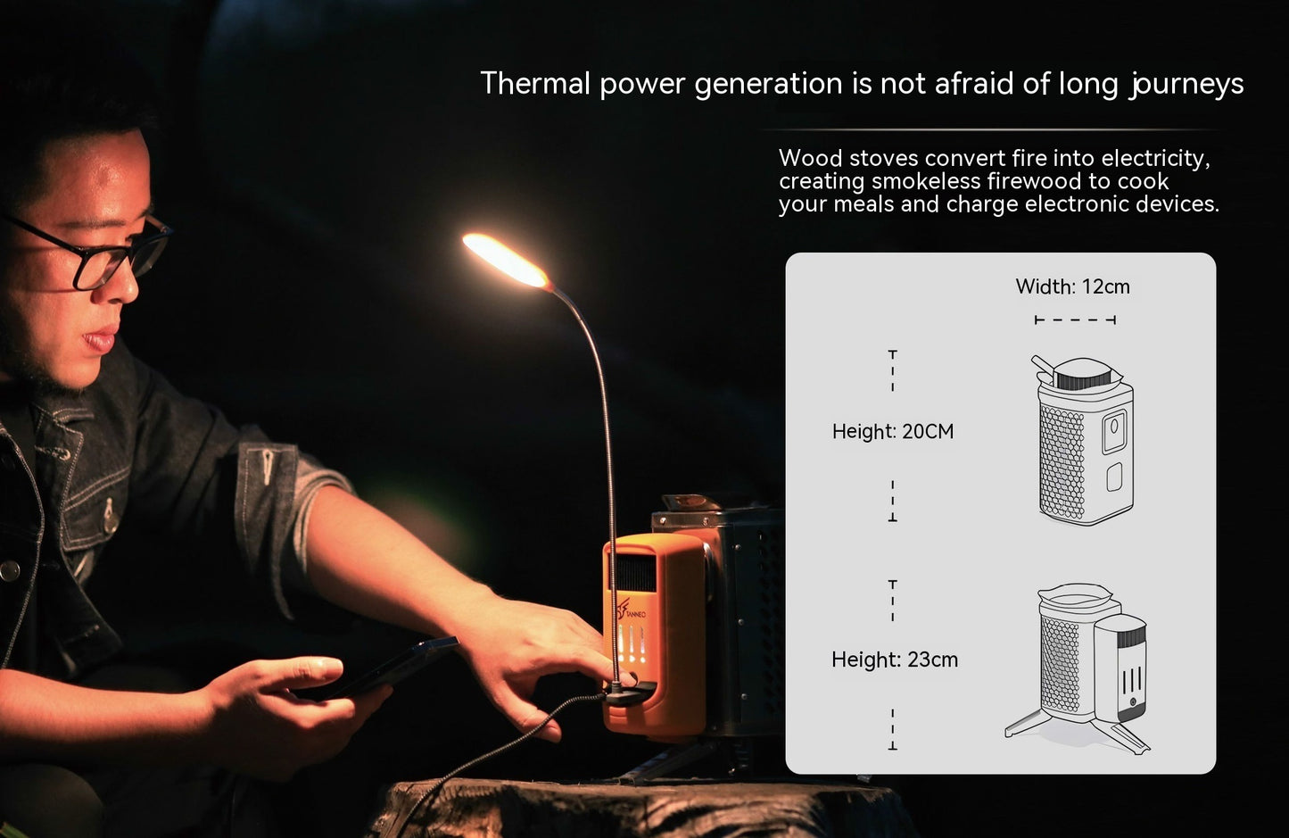 Thermal Power Generation Folding Camping Stove