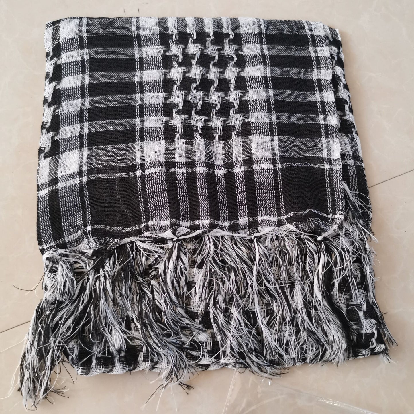 Polyester Houndstooth Square Scarf Arabic Square Scarf Tactical Scarf