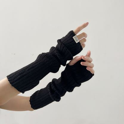 "Lily's Cozy Knit Sleeve Gloves"