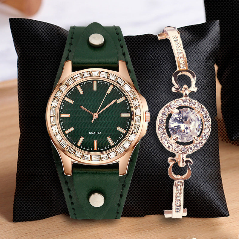 "DazzleLux Diamond Bracelet Watch"