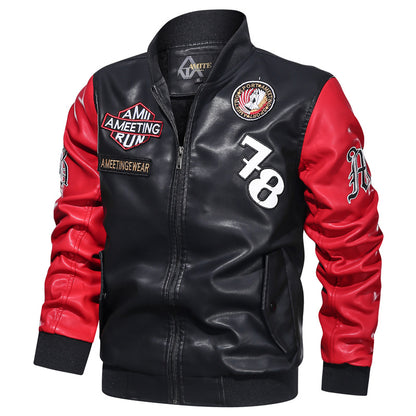 Men's Pu Jacket European And American Motorcycle Clothing Modern