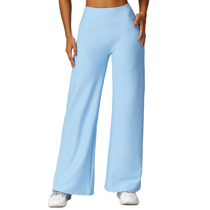 Thread High Waist Casual Straight Wide Leg Quick-drying Loose Track Pants