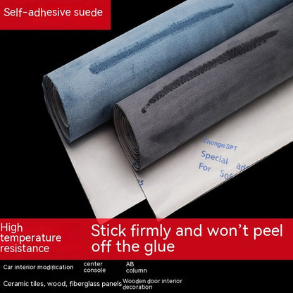 Full Elastic Force Suede Fabric Double-sided Microfiber Self-adhesive Suede Car Interior