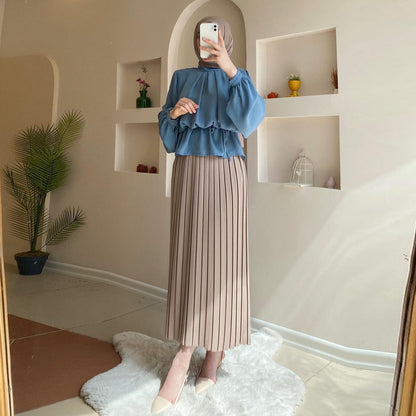 Pleated Skirt Suit Middle East