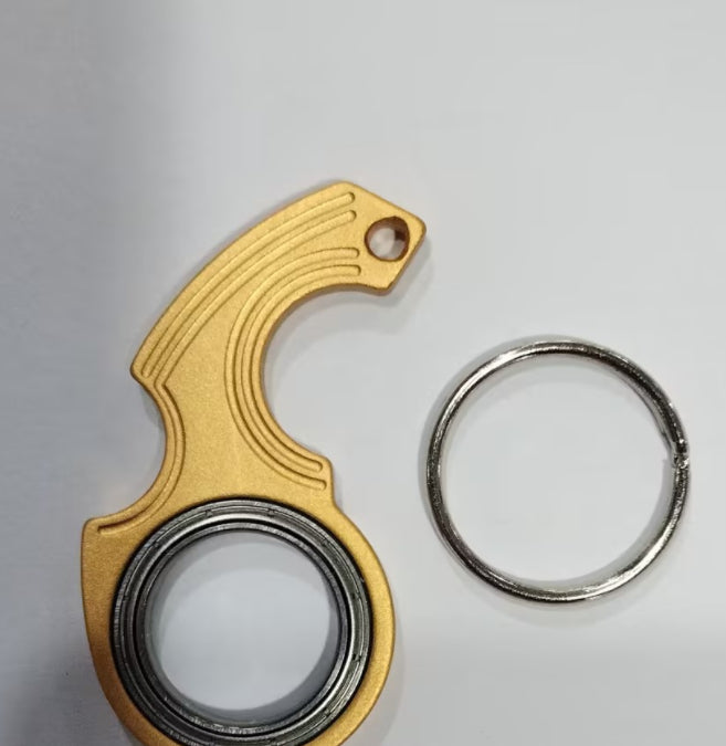 Metal Texture Rotating Keychain