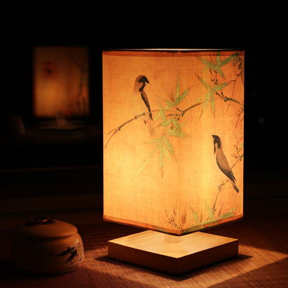 Chinese Style Simple National Solid Wood Nostalgic Bedroom Bedside Lamp