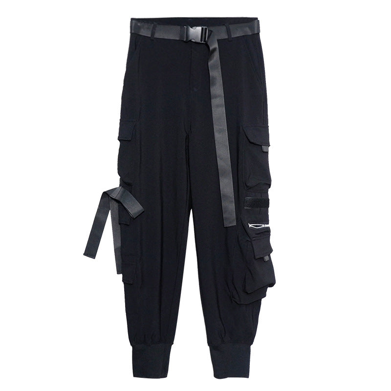 WLS Multi Pockets Ribbons Cargo Pants