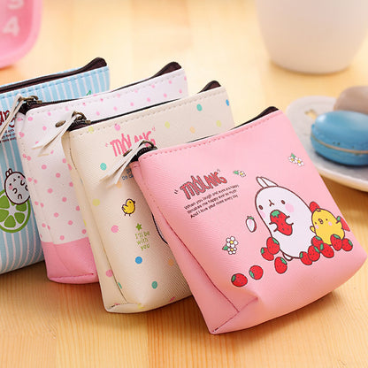 0583 Creative Potato Rabbit Zero Wallet Korean Version PU Waterproof Hand With Small Pocket Mini Cute Coin Earphone Receiving Bag