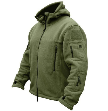 "Stealth Trek: Tactical Hooded Hiking Jacket"