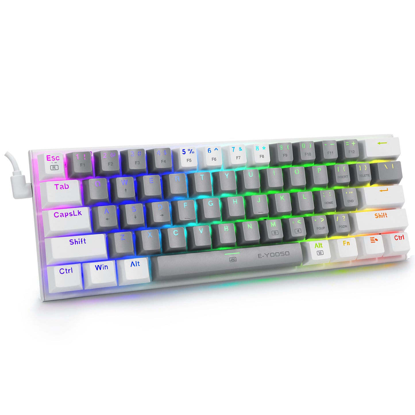 Key Mechanical Keyboard Two Colors Key CAP Computer E-sports Game MonochromeRGB Light