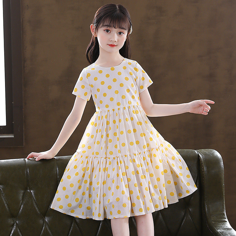 Girls' Cotton New Hot Sell Style Floral Dress