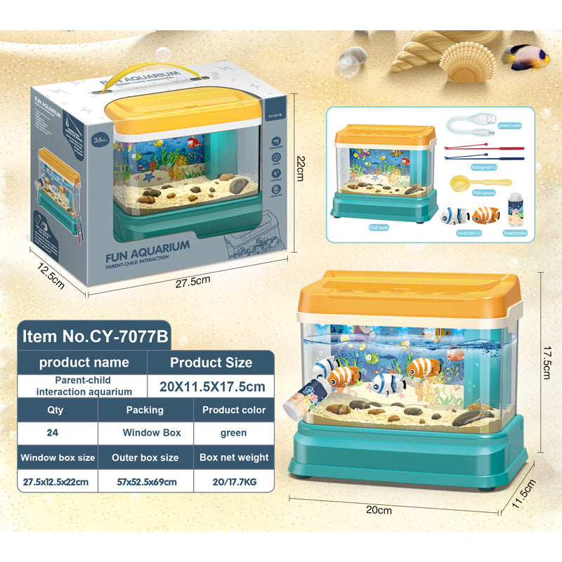 Parent-child Interaction Aquarium Electric Music Light Children Pet Fish Tank